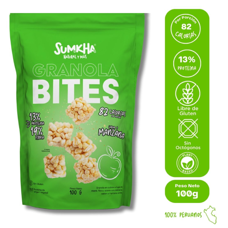 Sumkha Granola Bites sabor manzana x 100g Sumkha Granola Bites sabor manzana x 100g